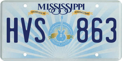 MS license plate HVS863