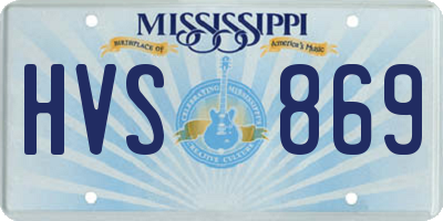 MS license plate HVS869