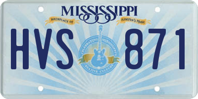 MS license plate HVS871