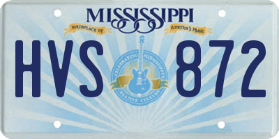 MS license plate HVS872
