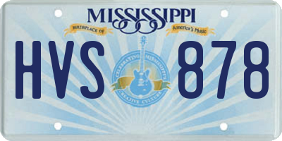 MS license plate HVS878