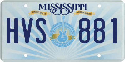 MS license plate HVS881