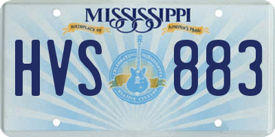 MS license plate HVS883