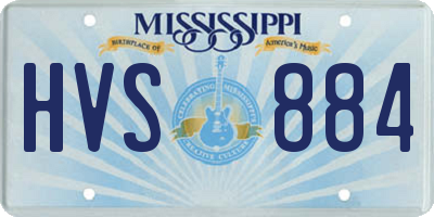 MS license plate HVS884