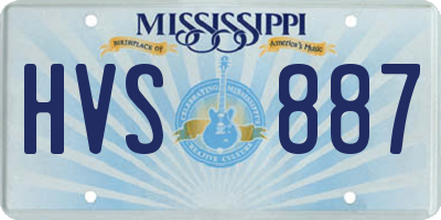 MS license plate HVS887