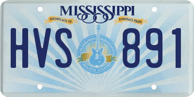 MS license plate HVS891