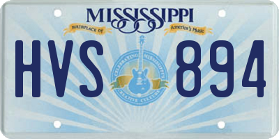 MS license plate HVS894
