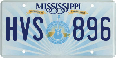 MS license plate HVS896