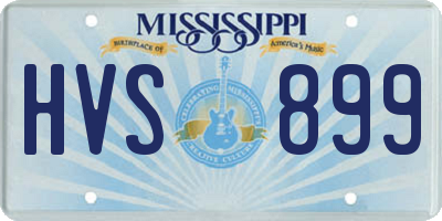 MS license plate HVS899