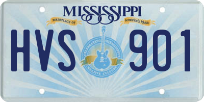 MS license plate HVS901
