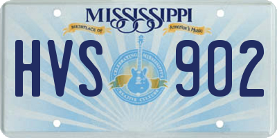 MS license plate HVS902