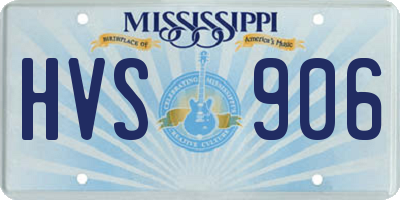 MS license plate HVS906
