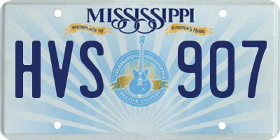 MS license plate HVS907