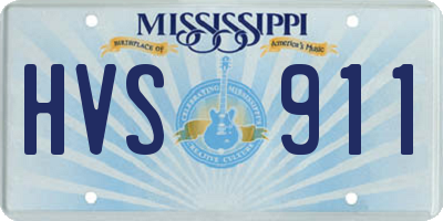 MS license plate HVS911