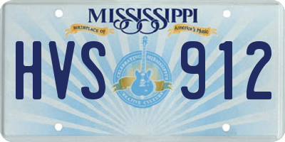 MS license plate HVS912