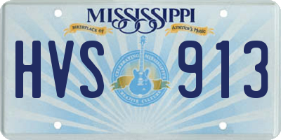 MS license plate HVS913