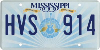 MS license plate HVS914