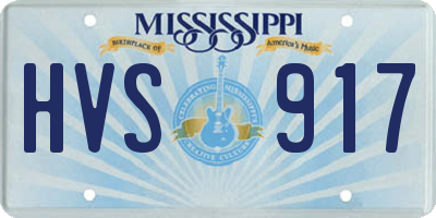 MS license plate HVS917