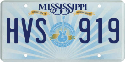 MS license plate HVS919