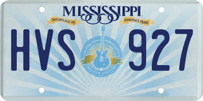 MS license plate HVS927