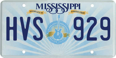 MS license plate HVS929