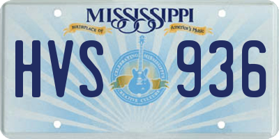 MS license plate HVS936