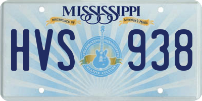 MS license plate HVS938