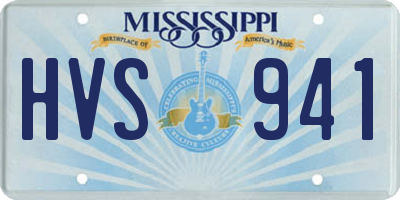 MS license plate HVS941