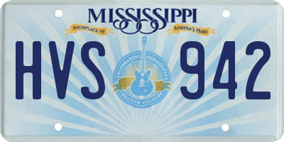 MS license plate HVS942