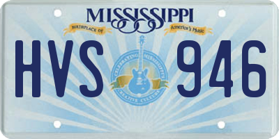 MS license plate HVS946