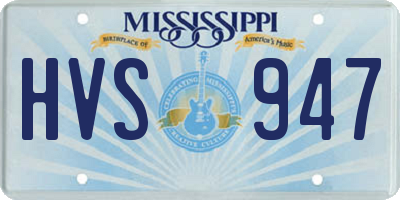 MS license plate HVS947