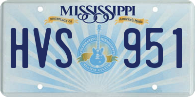 MS license plate HVS951
