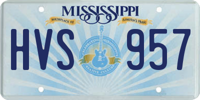 MS license plate HVS957
