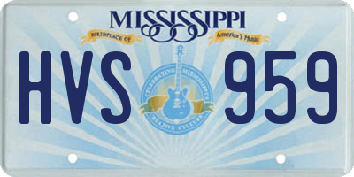 MS license plate HVS959