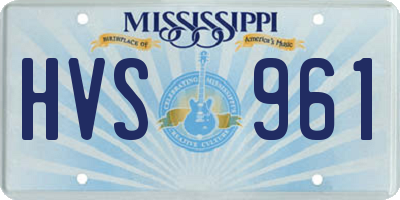 MS license plate HVS961