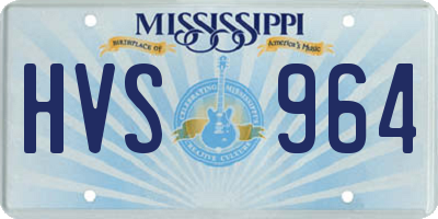MS license plate HVS964