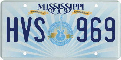 MS license plate HVS969