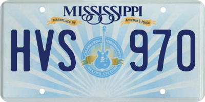 MS license plate HVS970