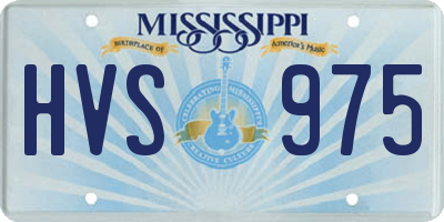 MS license plate HVS975