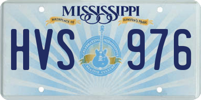 MS license plate HVS976