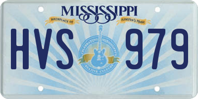 MS license plate HVS979
