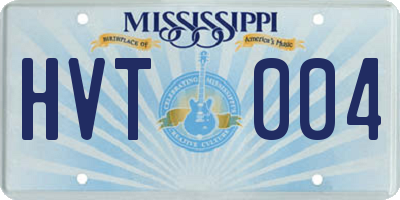 MS license plate HVT004