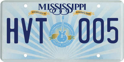 MS license plate HVT005