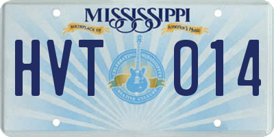 MS license plate HVT014