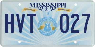 MS license plate HVT027