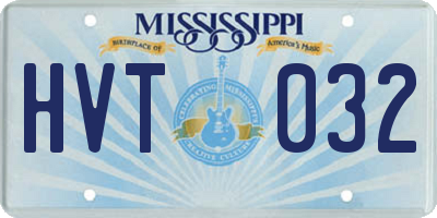 MS license plate HVT032