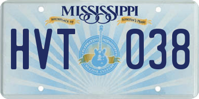 MS license plate HVT038