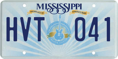 MS license plate HVT041