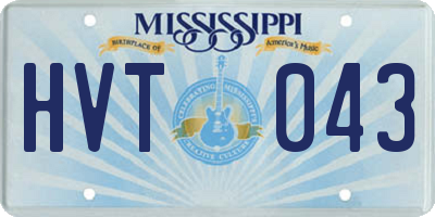 MS license plate HVT043