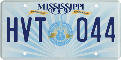 MS license plate HVT044